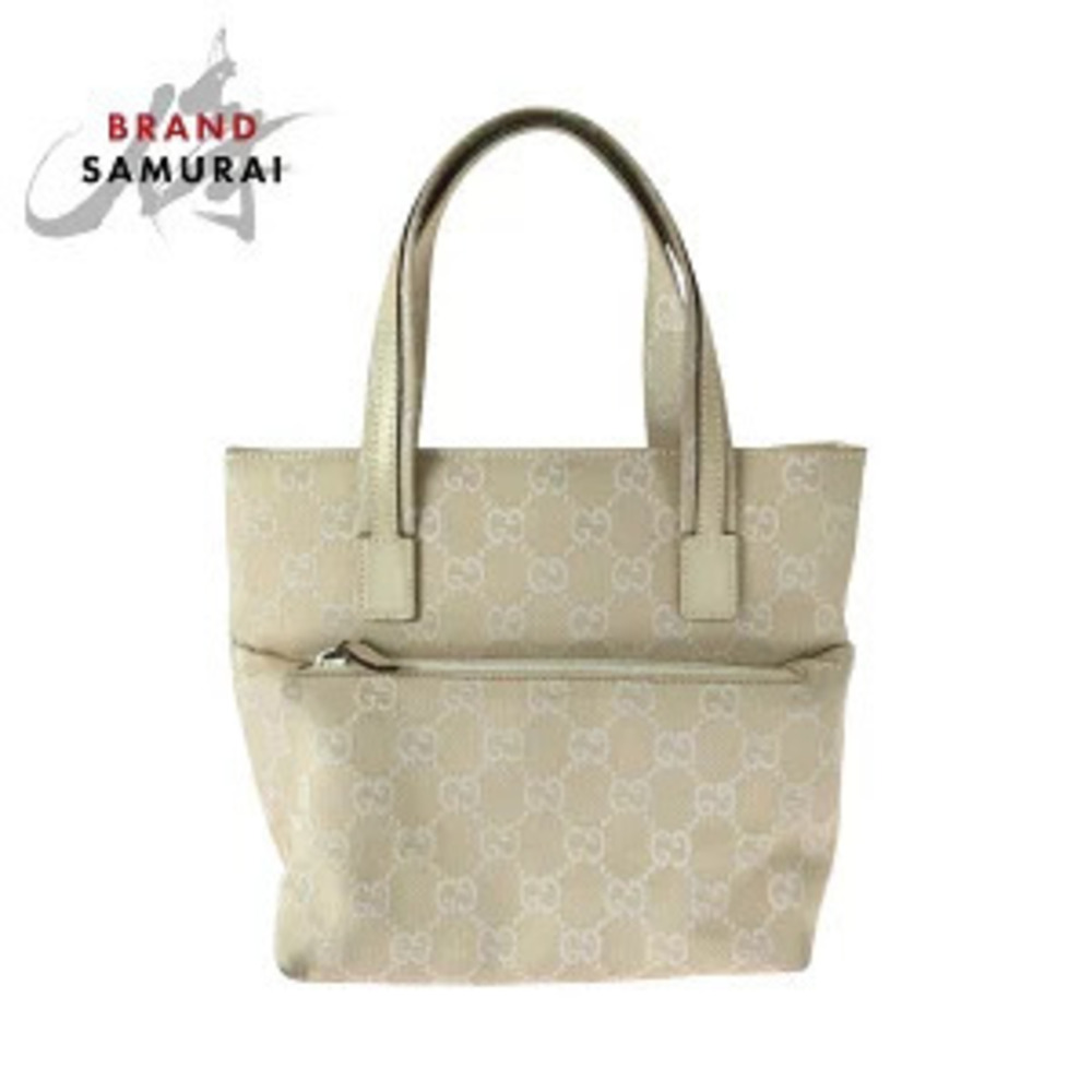 Gucci Handbag tote bag beige white GG canvas leather